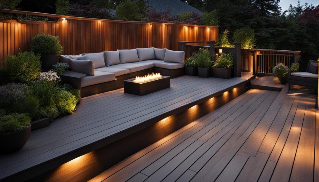 outdoor lighting on small deck