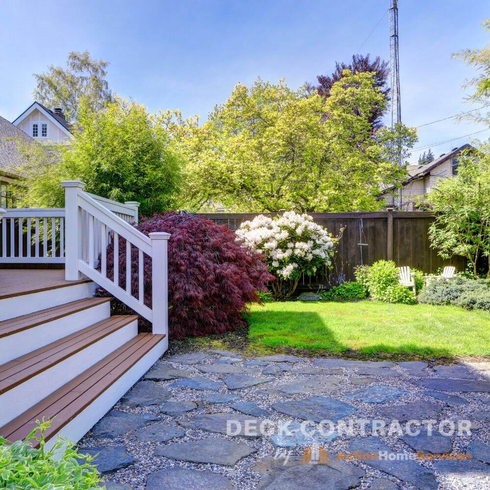 Deck stairs construction