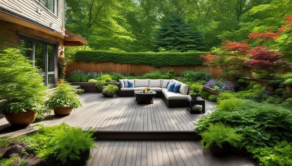 Toronto deck with greenery