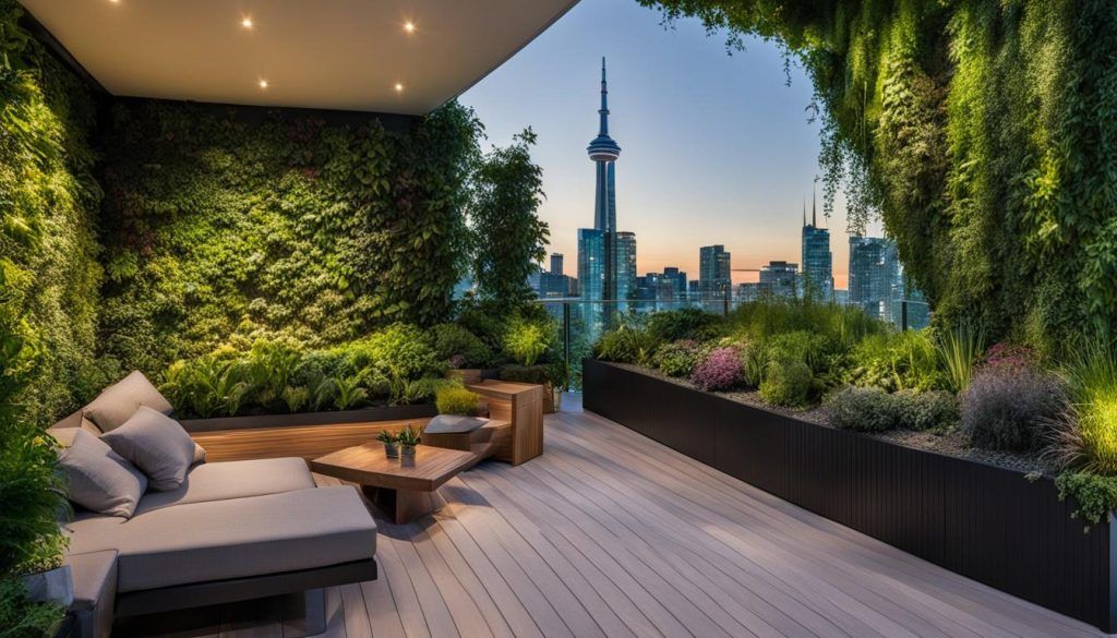 Vertical Garden on a Toronto Deck