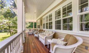 toronto contemporary deck with integrated lighting